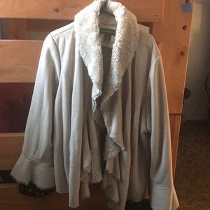 Lane Bryant tan/beige suede jacket ..  22/24.